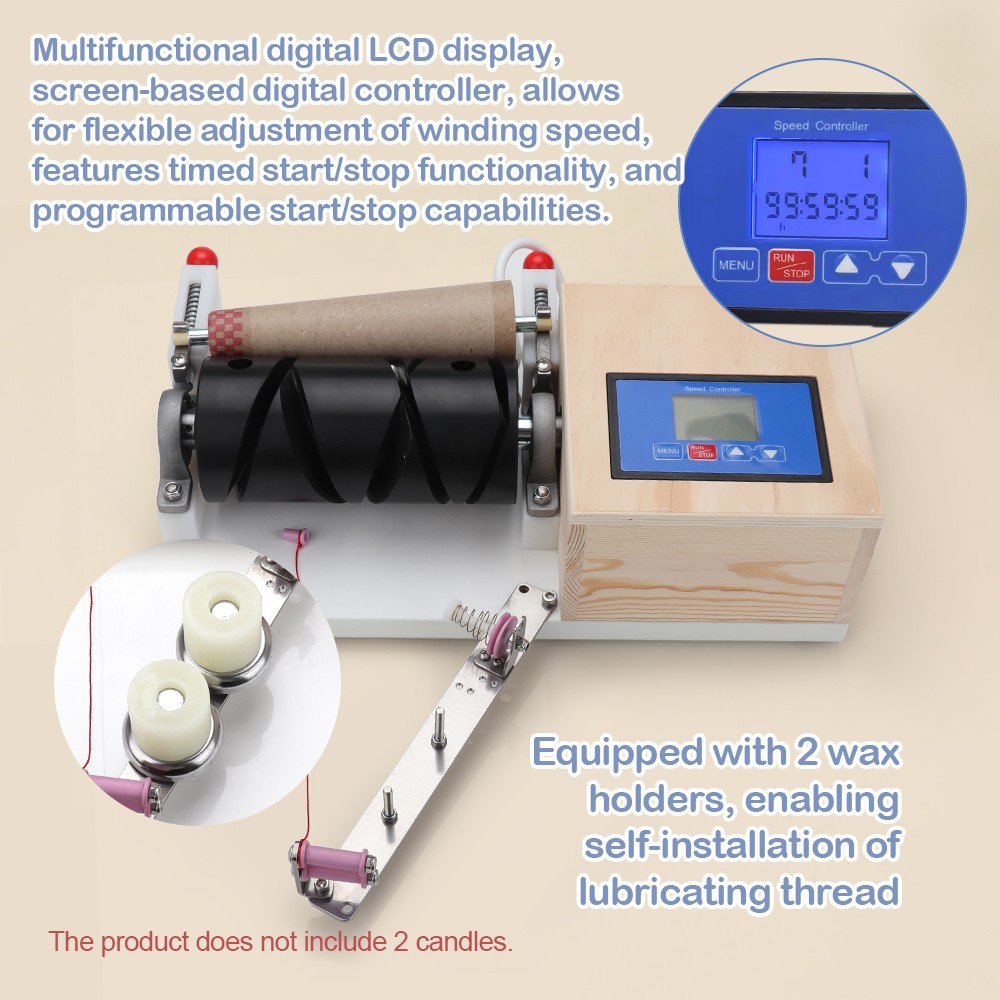 Yarn Winder Machine Wooden Cone Thread Winder With Timing & Stranding Function