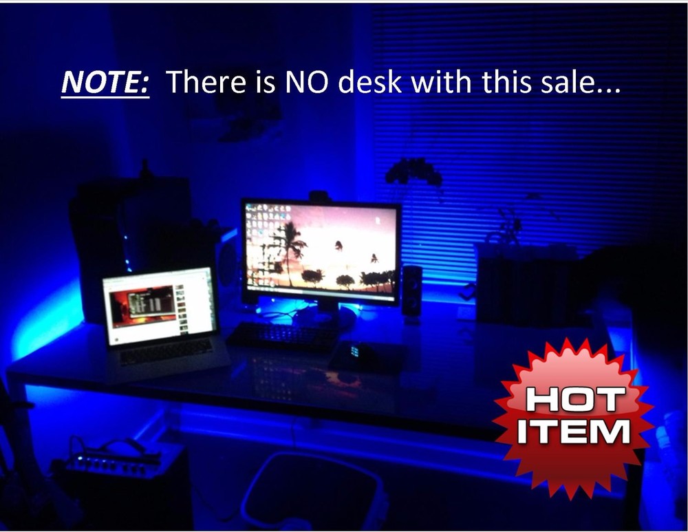 B desk light - does STROBE & BLACKLIGHT & other colors & effects