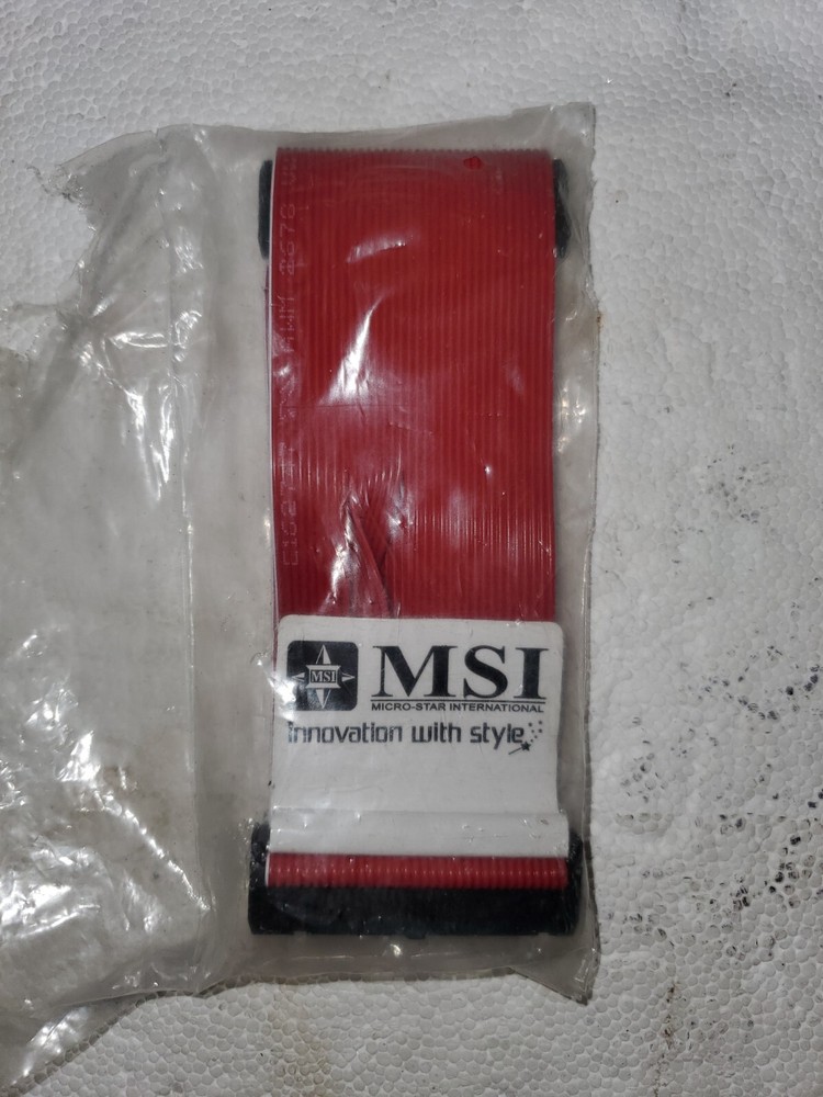 ⭐️⭐️⭐️⭐️⭐️ Microstar 34 Pin IDE Flat Ribbon Cable w 2 Connectors