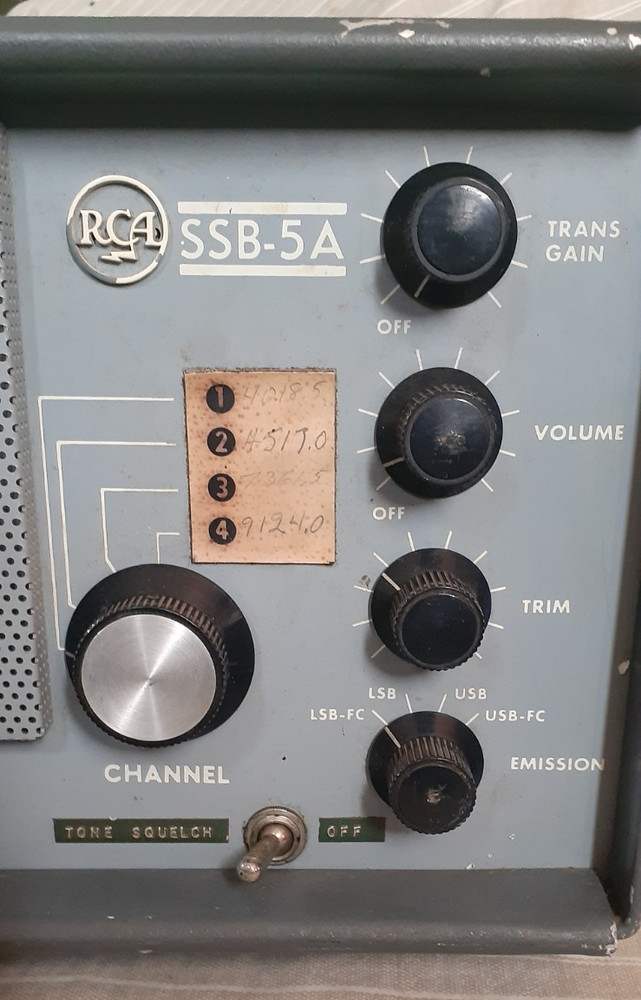 Vintage RARE RCA model SSB-5A 4-Channel 3-15MHz HF SSB Radio Transmitter 16-Tube