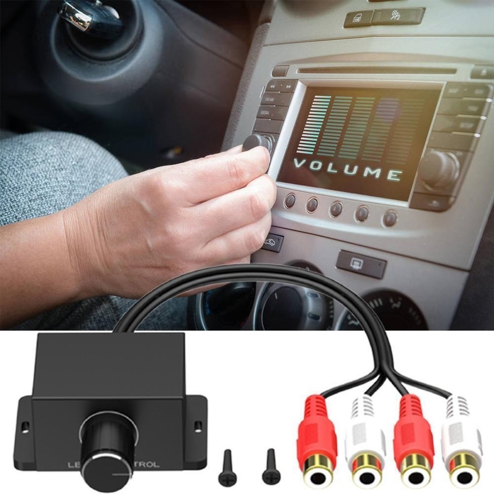 Universal Car Audio Amplifier Bass RCA Level Remote Control Volume Knobs Z7B4