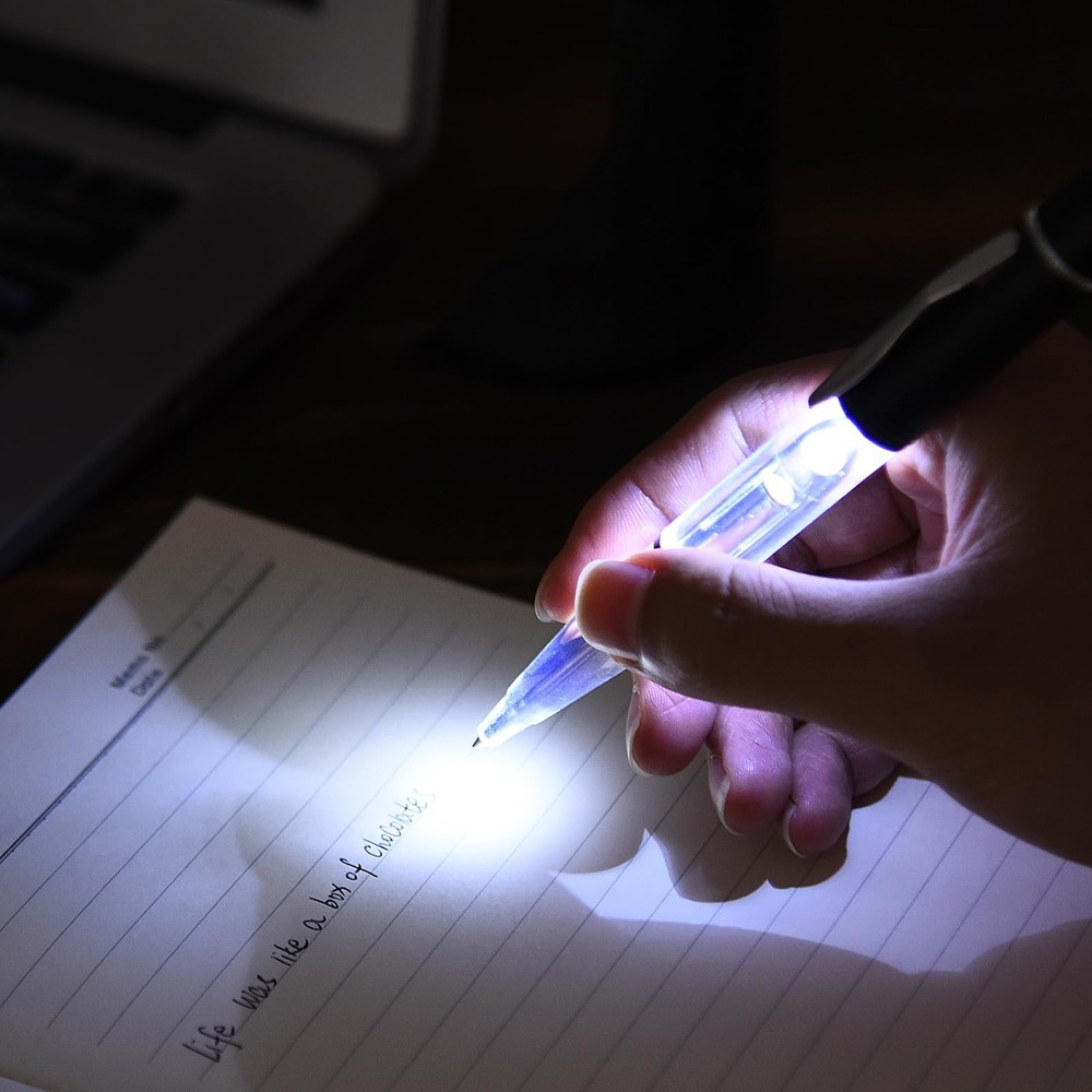 Diary Notebook with Lighted Pen A5 PU Leather Journal Notebooks Lined Journal...