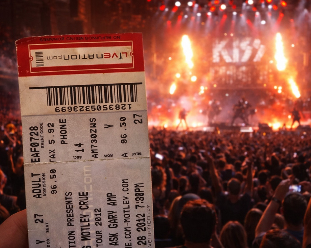 KISS MOTLEY CRUE Ticket Stub Florida July 28 2012 LiveNation