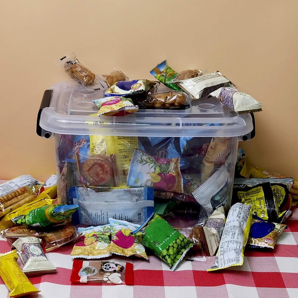 6 Pack 5.5 Quart Storage Container Box with Lids, Small Plastic Storage Bins ...