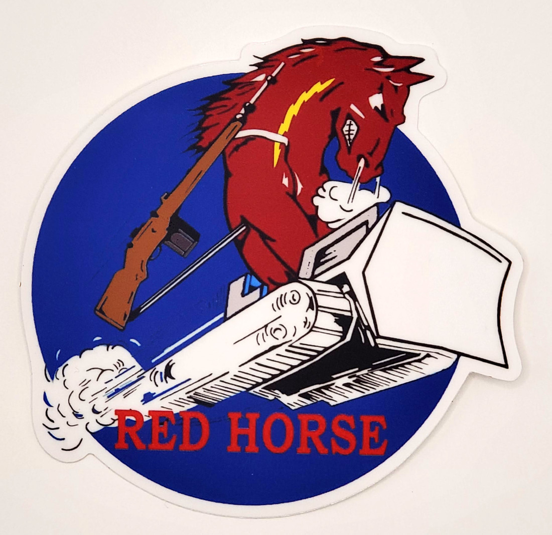 USAF Red Horse Veteran 4" Decal - Veteran Business