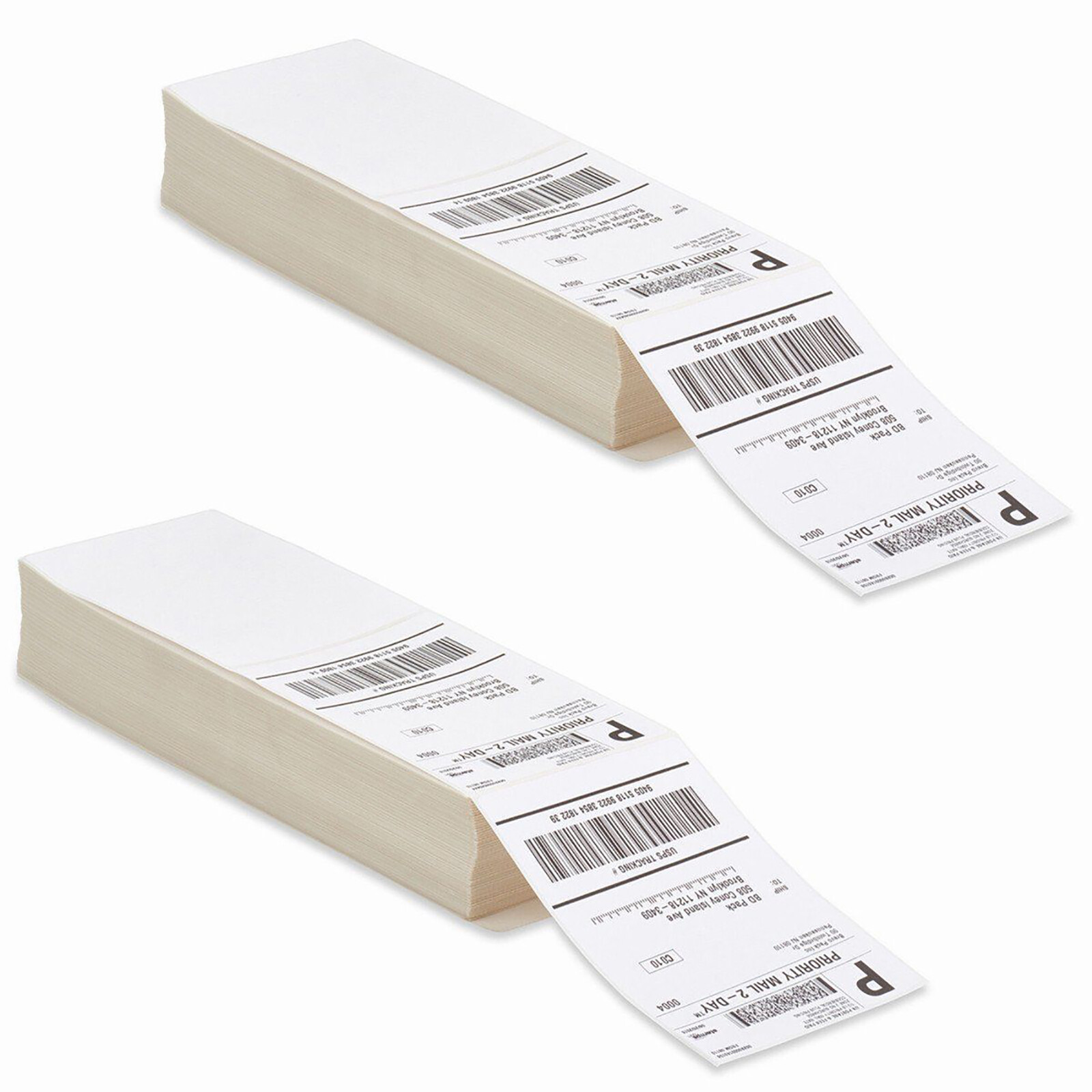 4000 - 4x6 Fanfold Direct Thermal Shipping Labels for Zebra & Rollo Printers USA