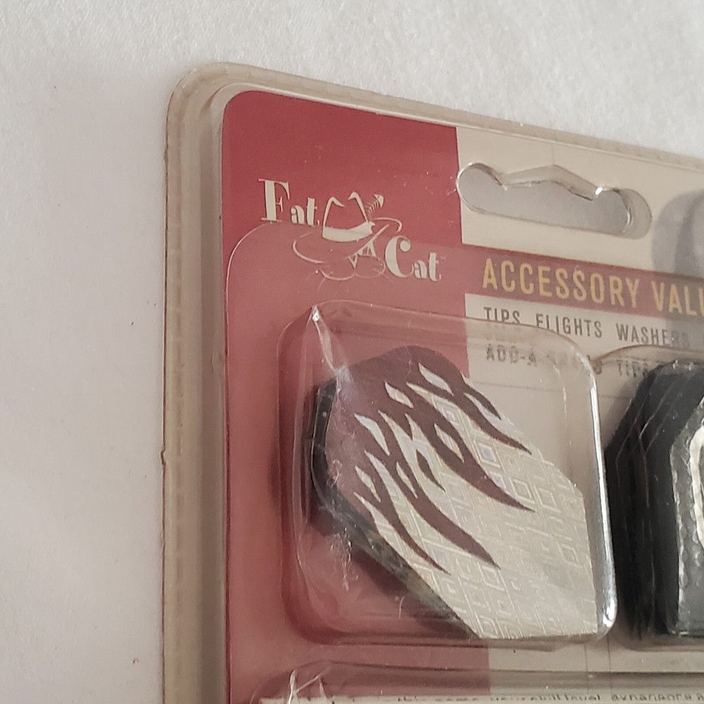 Fat Cat Soft Tip Dart Accessory Value Pack Tips Flights Washers Sealed Pkg Issue