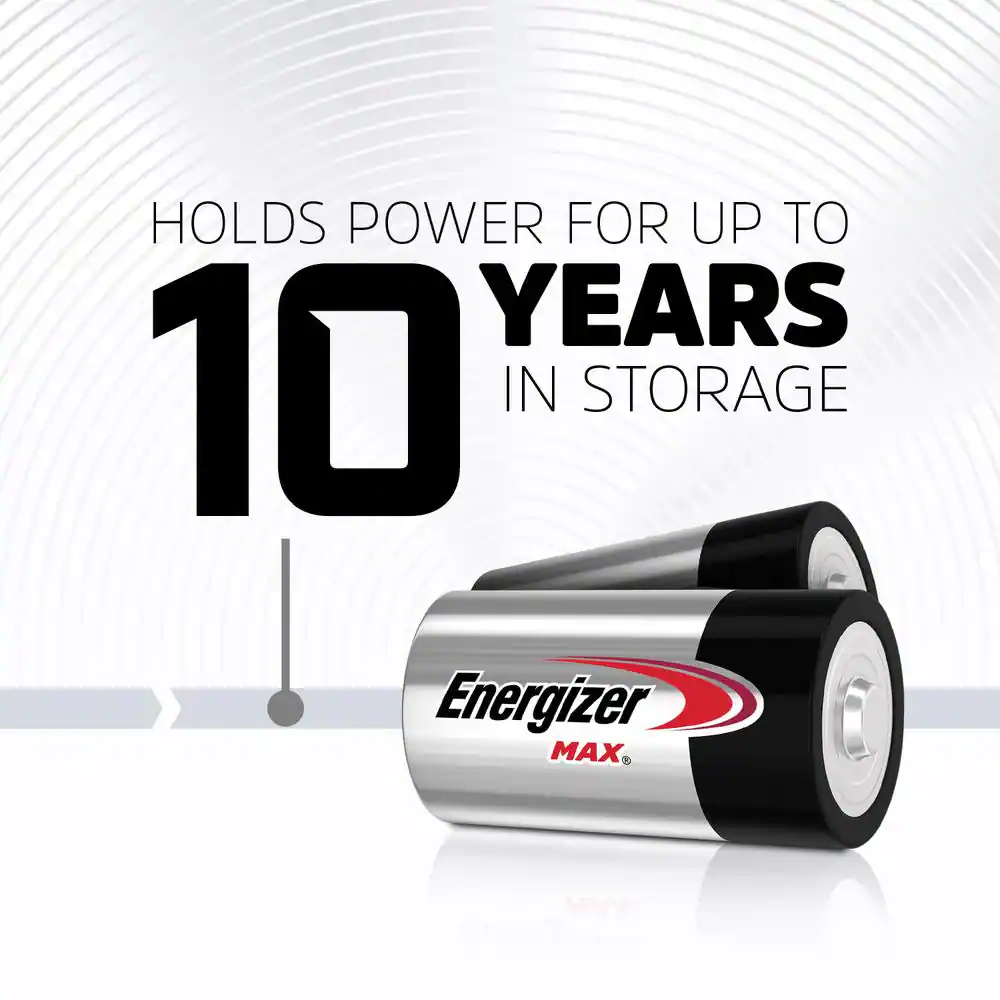 Energizer MAX D Batteries (4 Pack), D Cell Alkaline Batteries