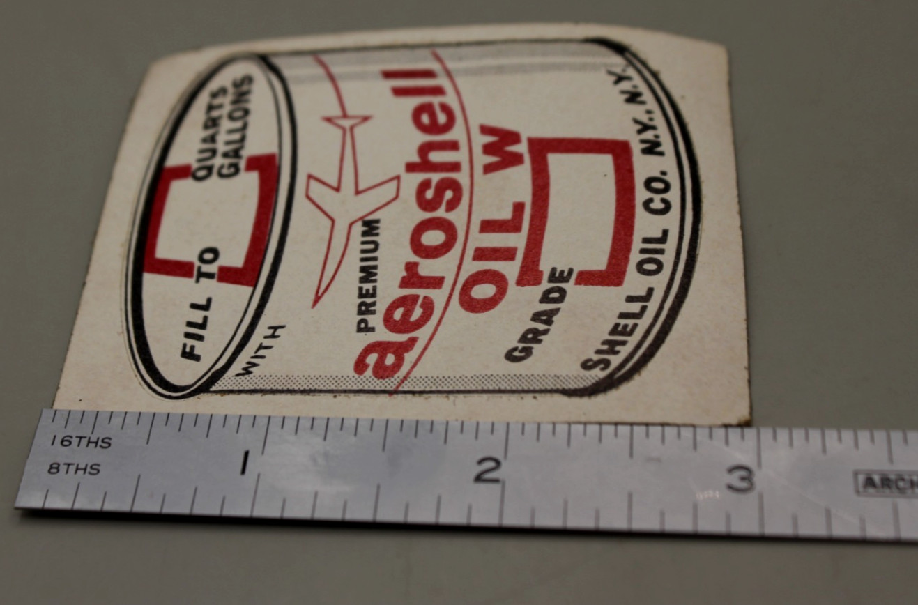 Vintage Aviation AeroShell Oil W Decals Stickers Lot of 2 Aero Shell