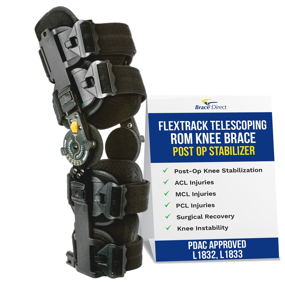 Brace Align FlexTrack ROM Telescoping Hinged Knee Brace – Adjustable Support