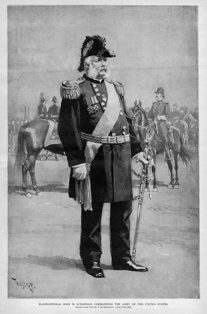 MAJOR-GENERAL JOHN M. SCHOFIELD COMMANDING U. S. ARMY