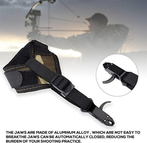 Elong Adjustable Archery Compound Bow Release Aid with Foldback Design- Black...