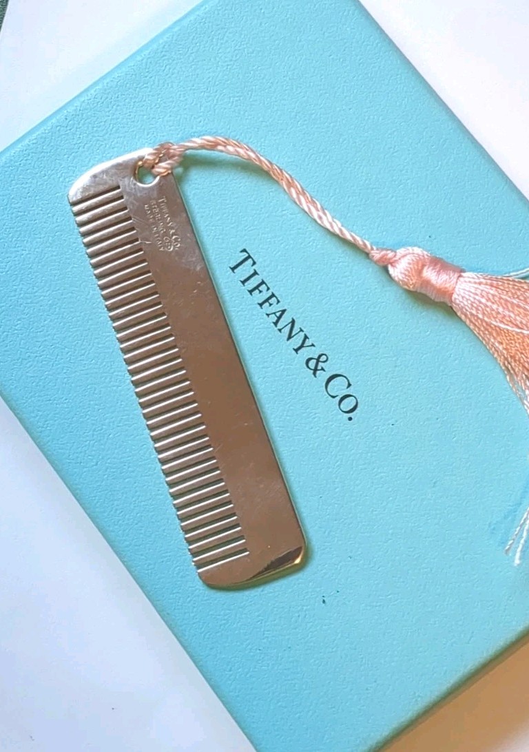 Tiffany & Co Sterling Silver Baby Comb 925 Italy Monogrammed Vintage
