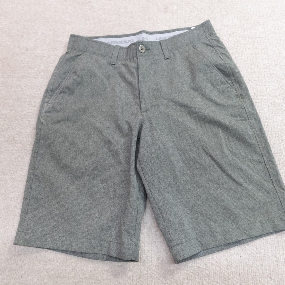 Under Armour Shorts 30 Green Heather Solid Golf Performance 10" in