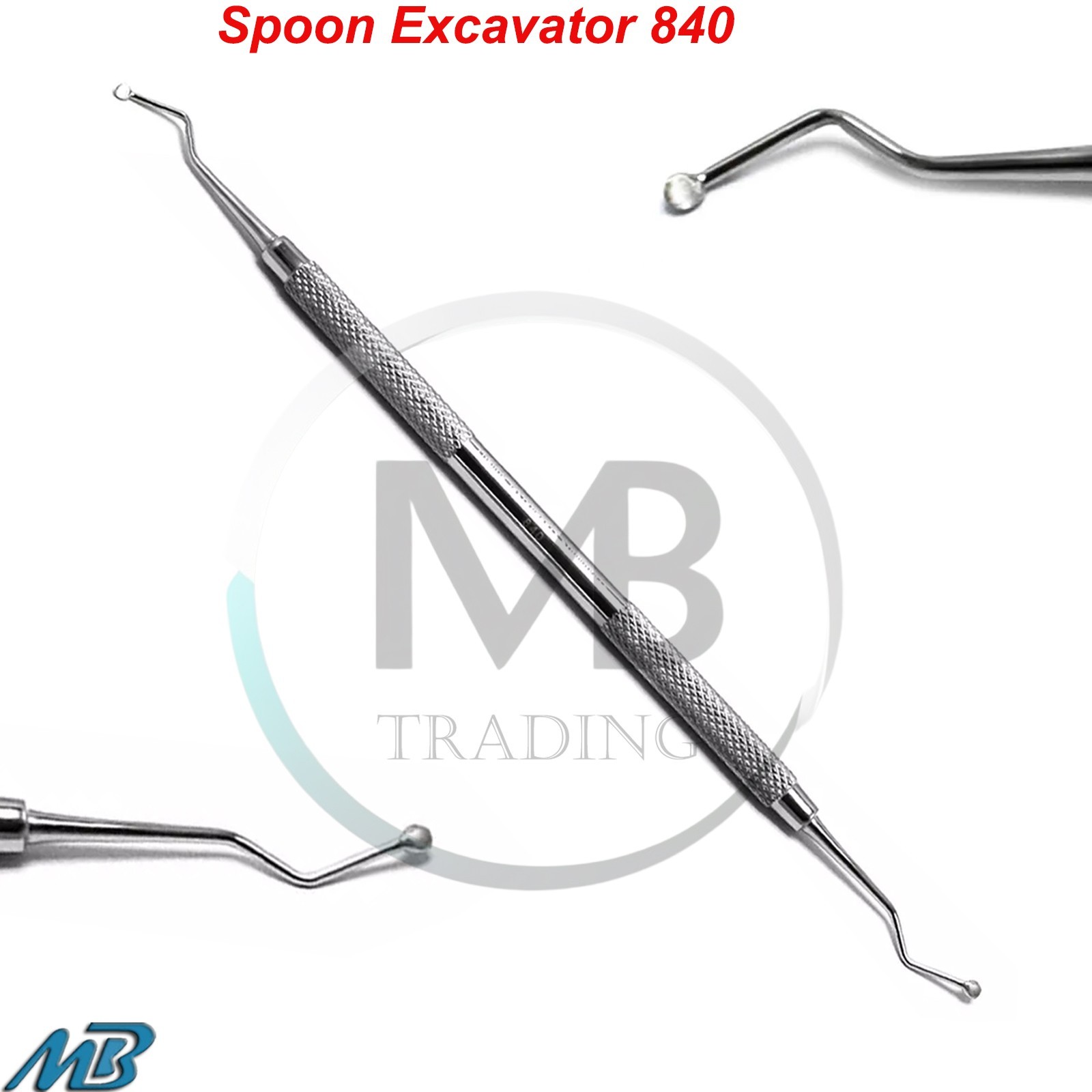 Set of 5 Dental Spoon Excavator 840 Restorative Double Ended Instruments CE
