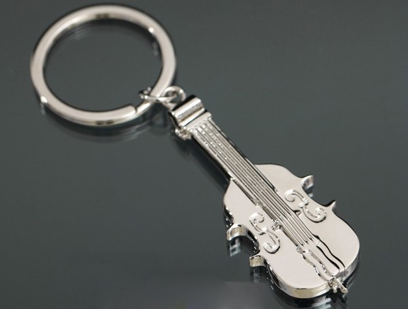 wholesale personalized keychains violin alloy keychain 20PCS per SET