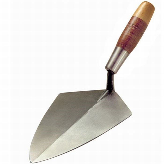 W Rose Brick Trowel 11" Wide Heel Pattern Leather Handle