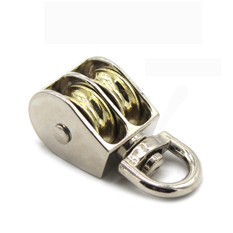 13mm - 48mm Steel Single/ Double Pulley Block Traction Wheel Swivel Lifting Rope