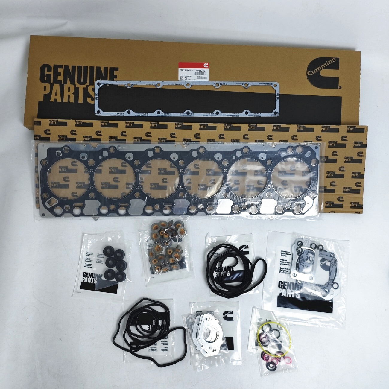 Upper+Lower Overhaul Engine Gasket Set for Cummins 6.7L ISB QSB 4955229 4955230