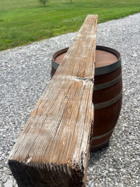 126 Mantle 82"x7"x5" Fireplace, Stained, Solid, Rustic, Salvage, Farm, Beam