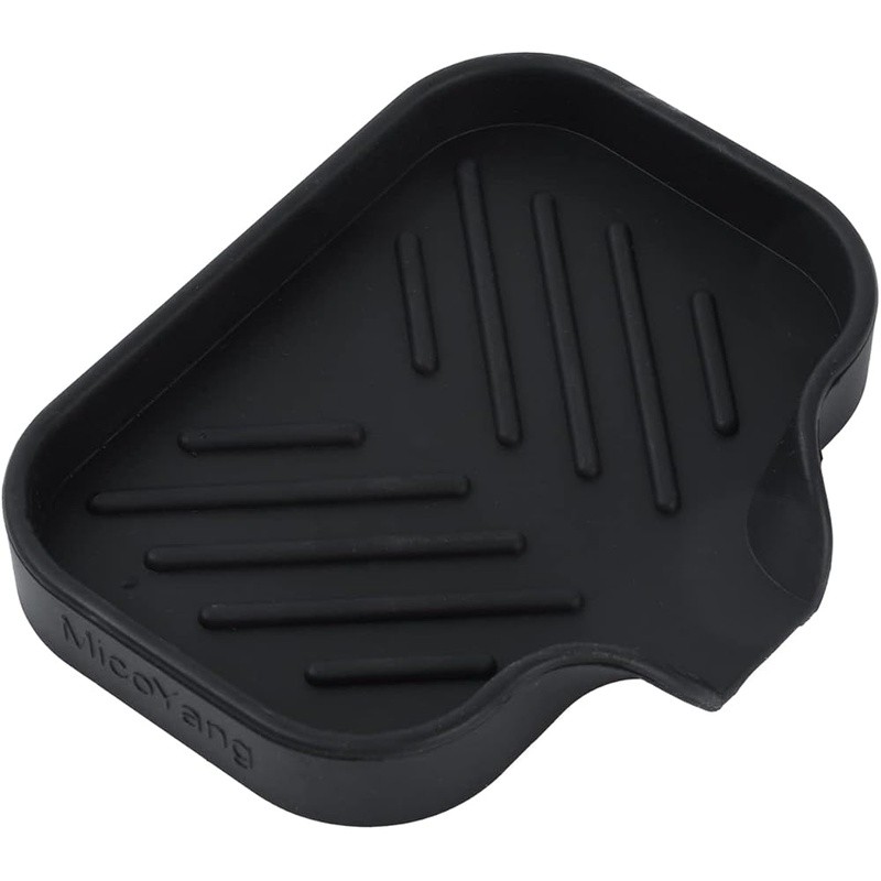 Multi-Functional Silicone Soap Dish W/ Drain Spout Non-Slip Holder Kitchen Bath