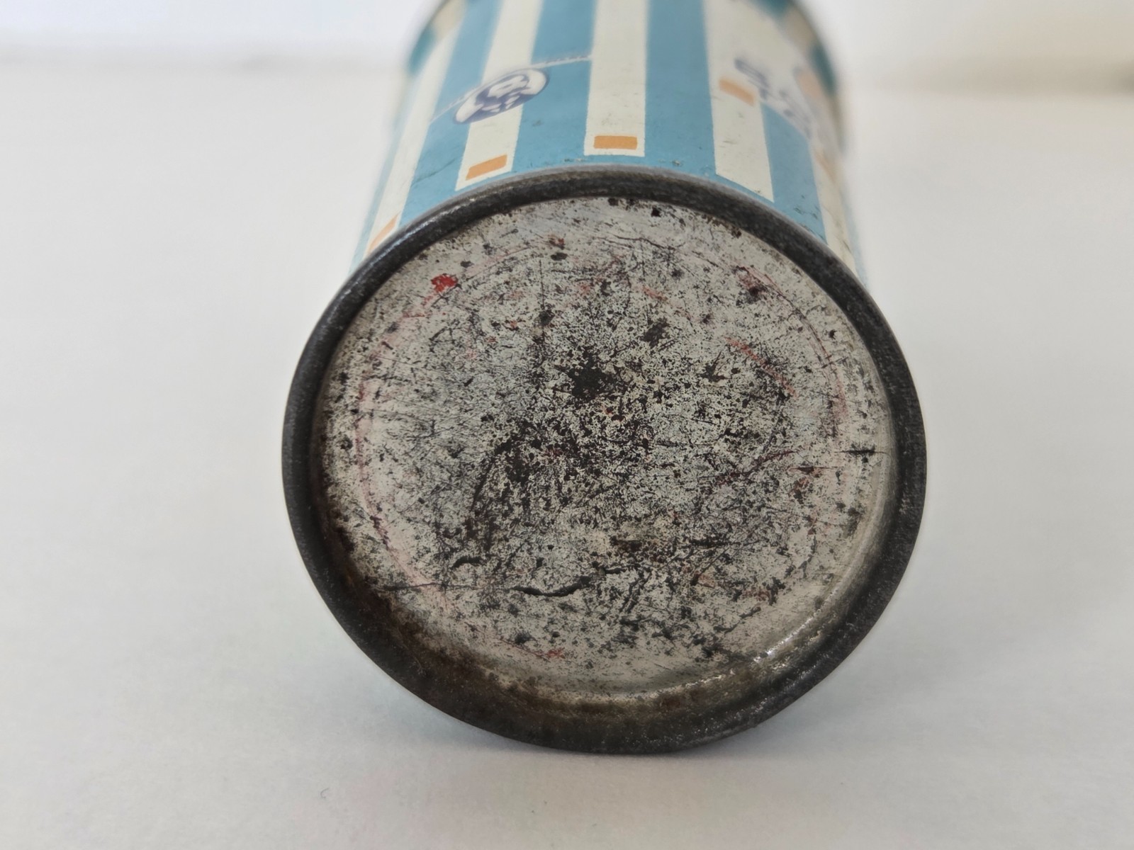 Vintage Mennen Borated Talcum Tin Baby Powder USA Sample Size Advertising Empty