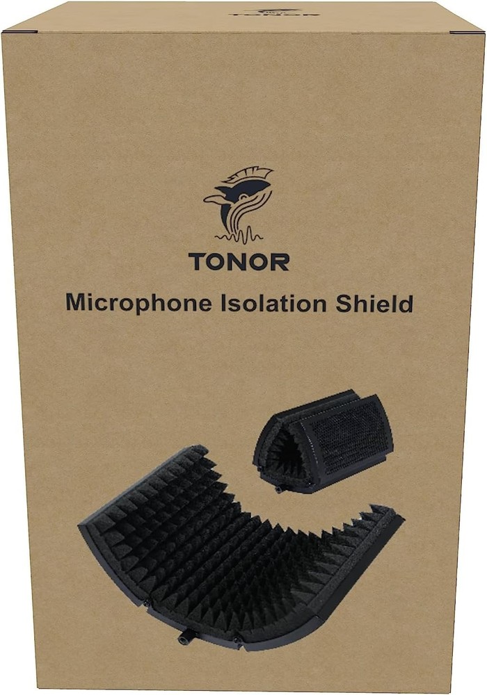 Compact Microphone Isolation Shield for Superior Noise Reduction and Studio Use