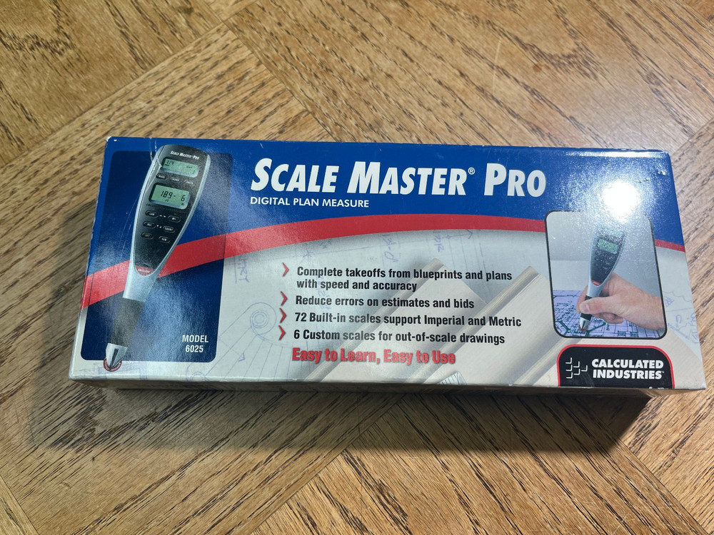 Scale Master Pro 6025 Digital Plan Measuring Tool Model Hard Case New Open Box