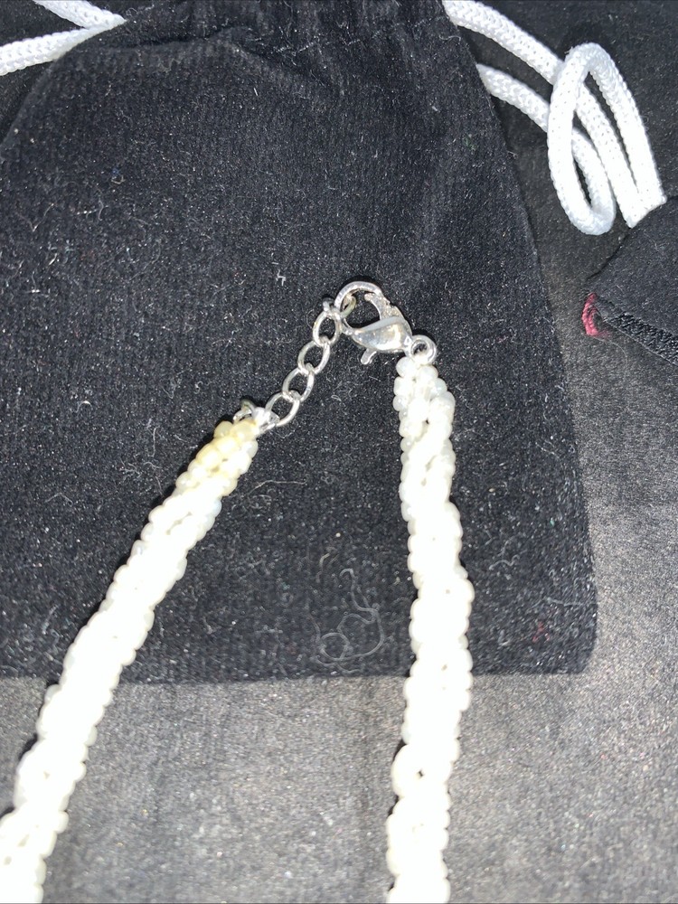 Spiral Beaded Bracelet -White