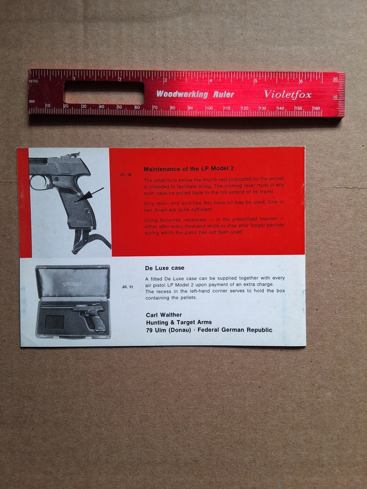 Walther LP2 manual