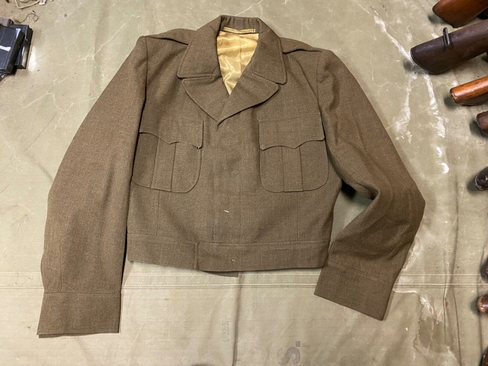 ORIGINAL WWII US ARMY OFFICER MAJOR M1944 CLASS A IKE JACKET- XSMALL 36R