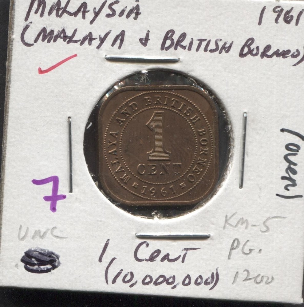 1961-UNC-Malaysia-1 Cent