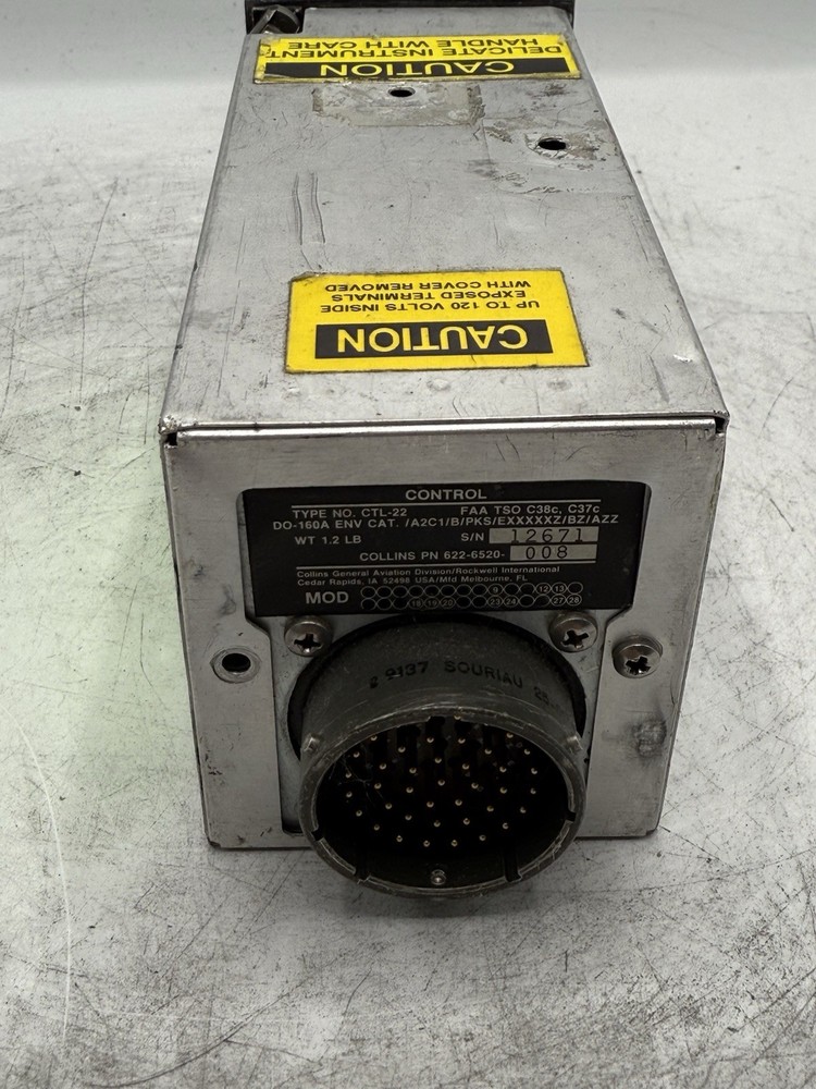 Collins CTL-22 VHF COMM Control 622-6520-008 READ