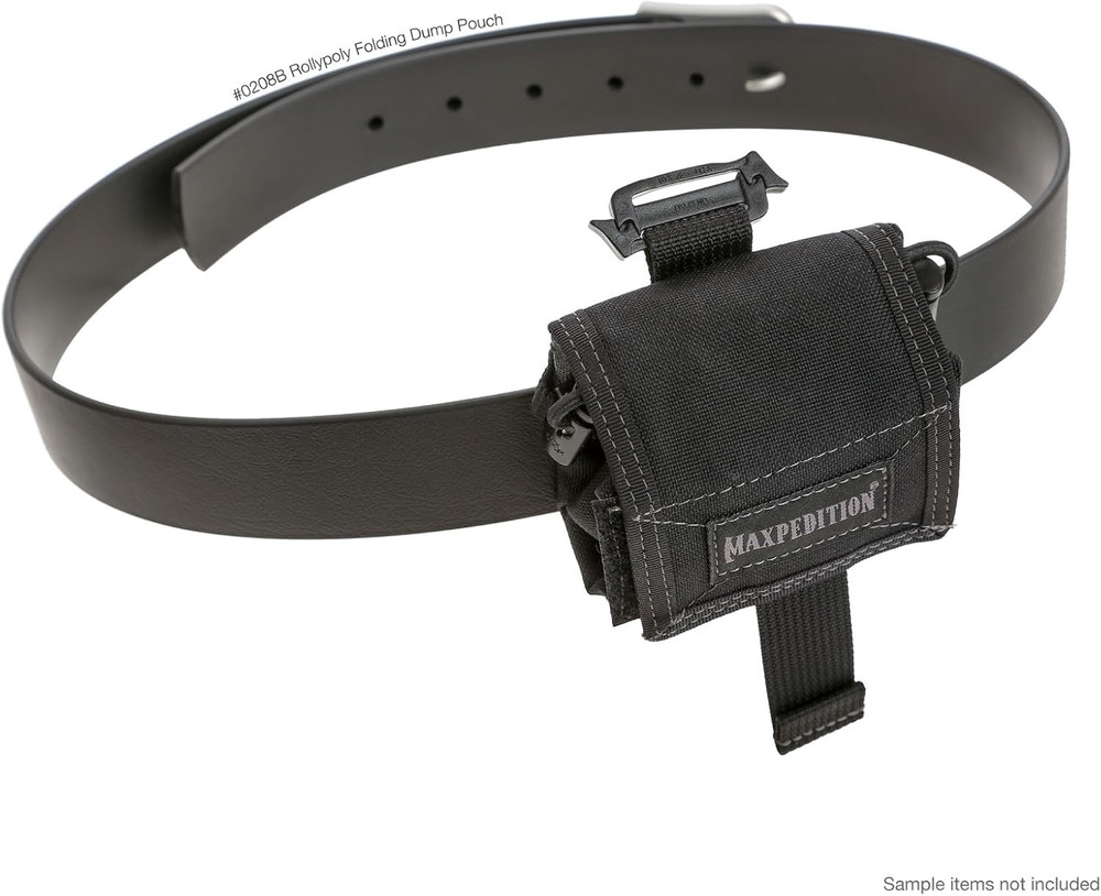 Rollypoly Folding Dump Pouch (Black) 9.4 Inch