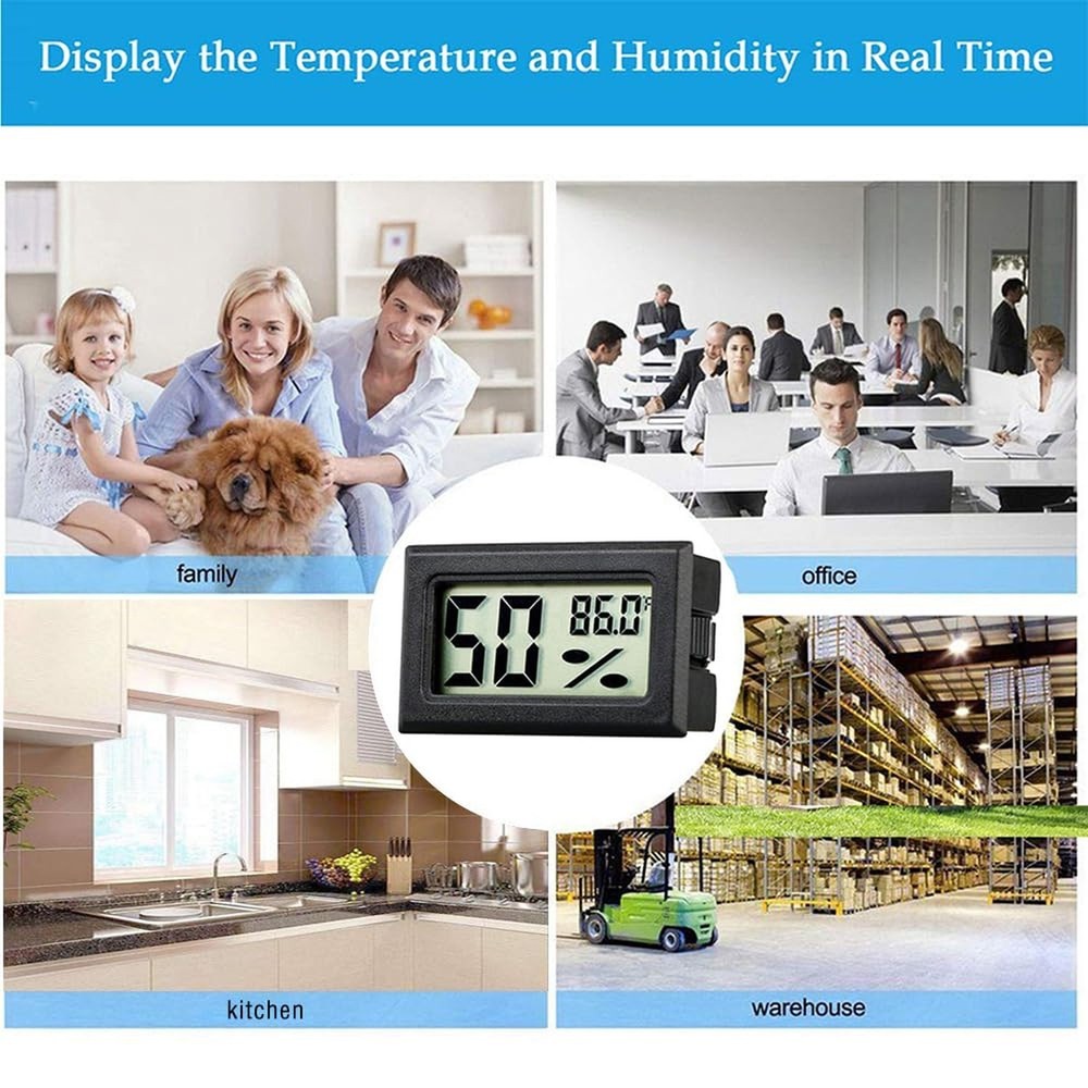 Mini Thermometer Hygrometer, Small Digital Electronic Temperature Humidity Me...