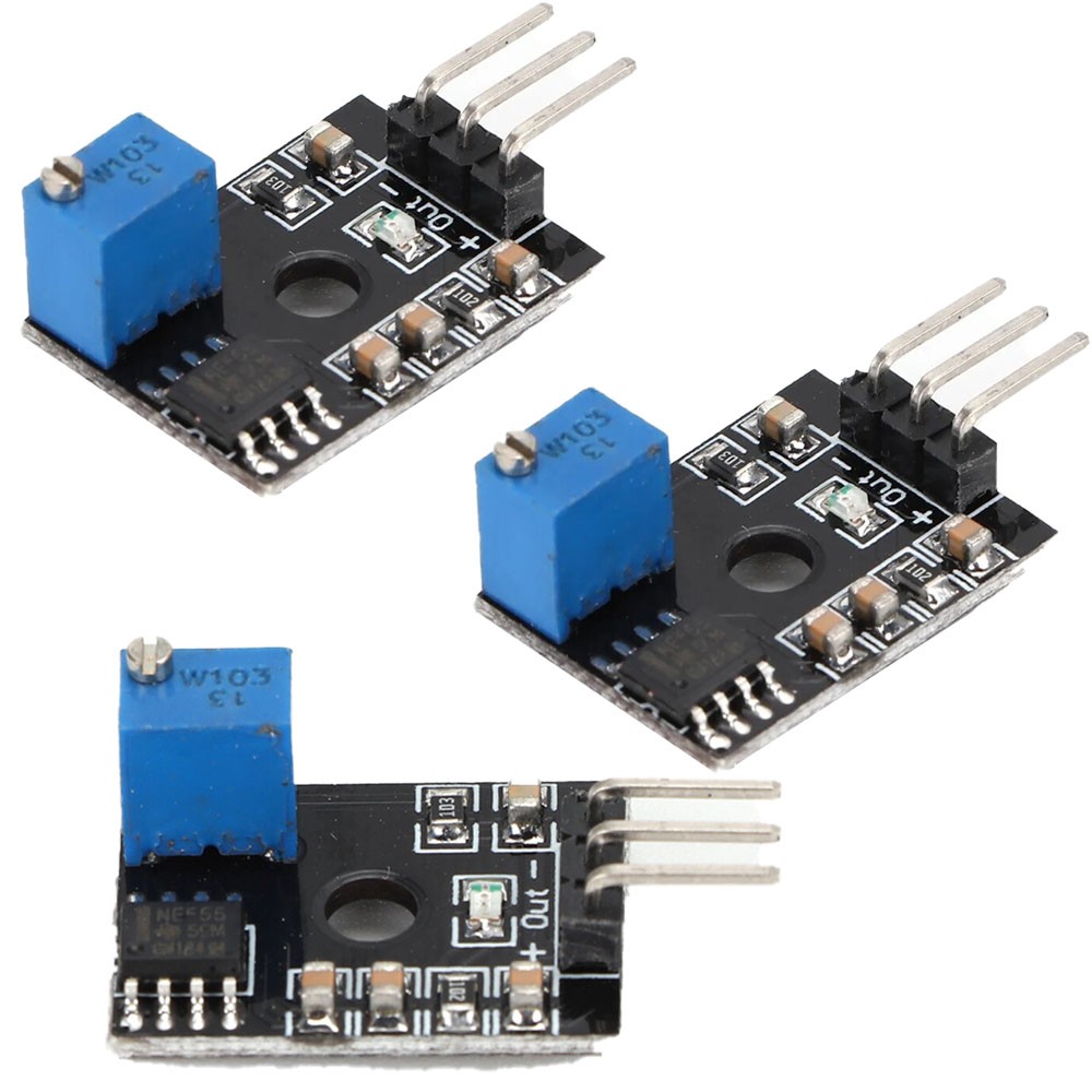 3X NE555 Timer Module Pulse Output Adjustable Frequency Board Wave Generator HOT