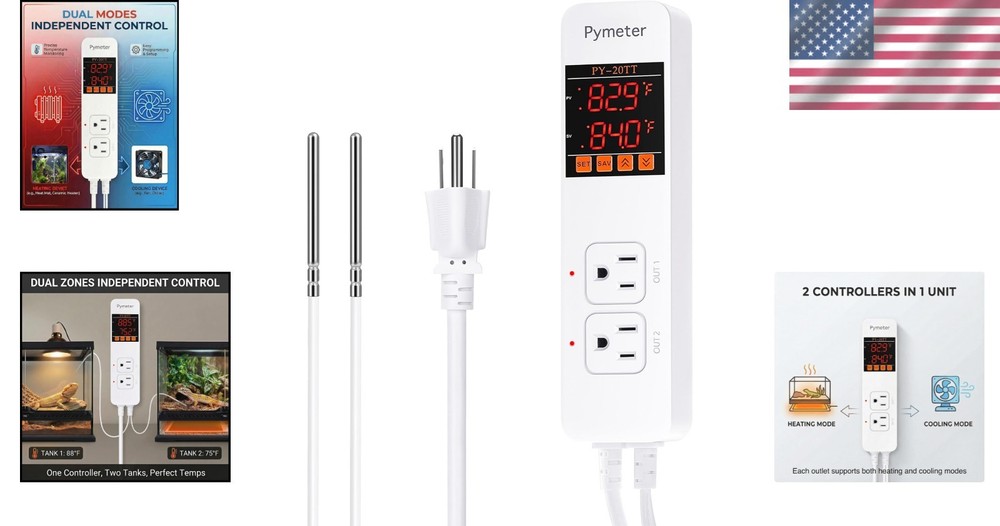 Digital Temperature Controller - Dual Probe for Pets