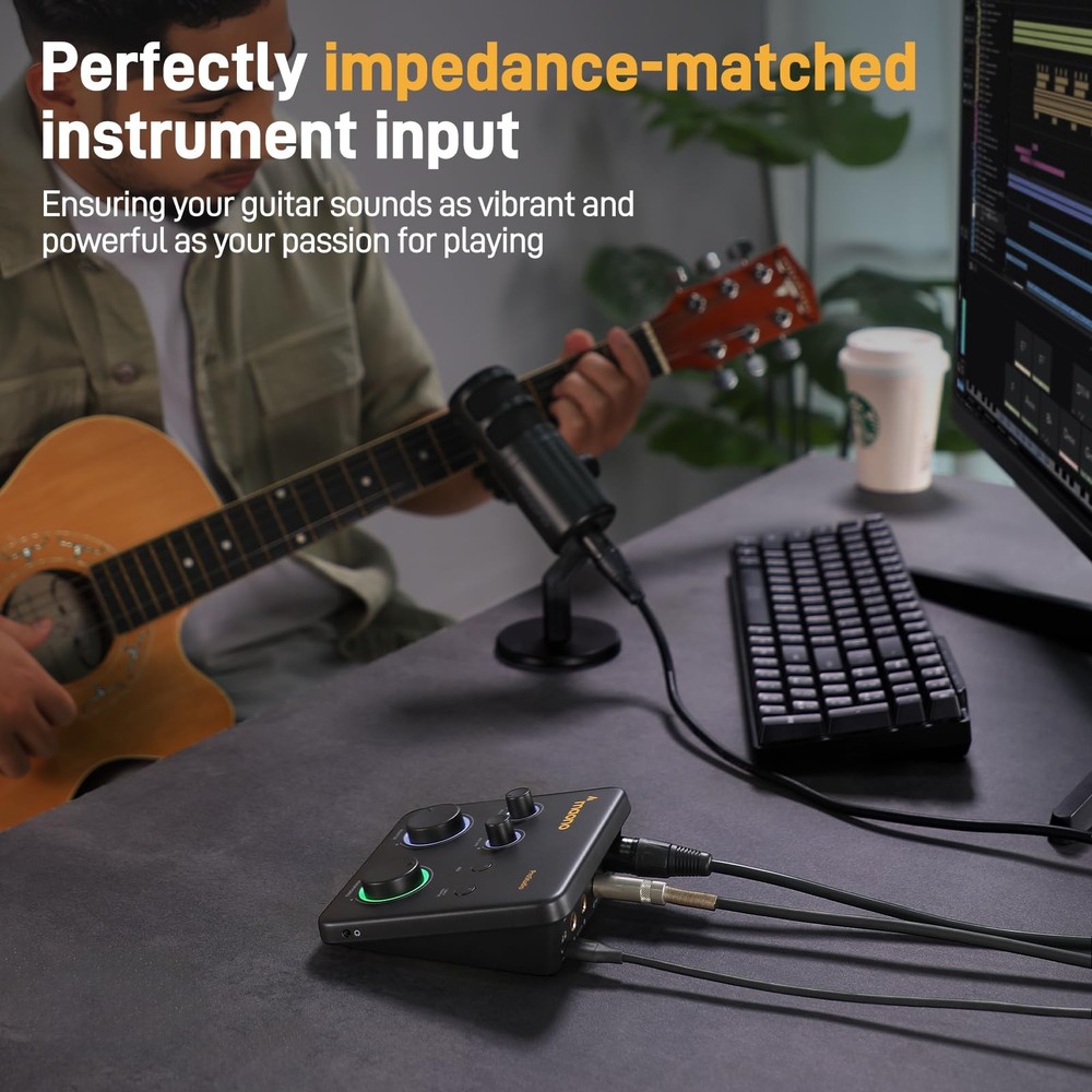 USB Audio Interface for PC: Interface with XLR Input 24-bit/192kHz Routing So...
