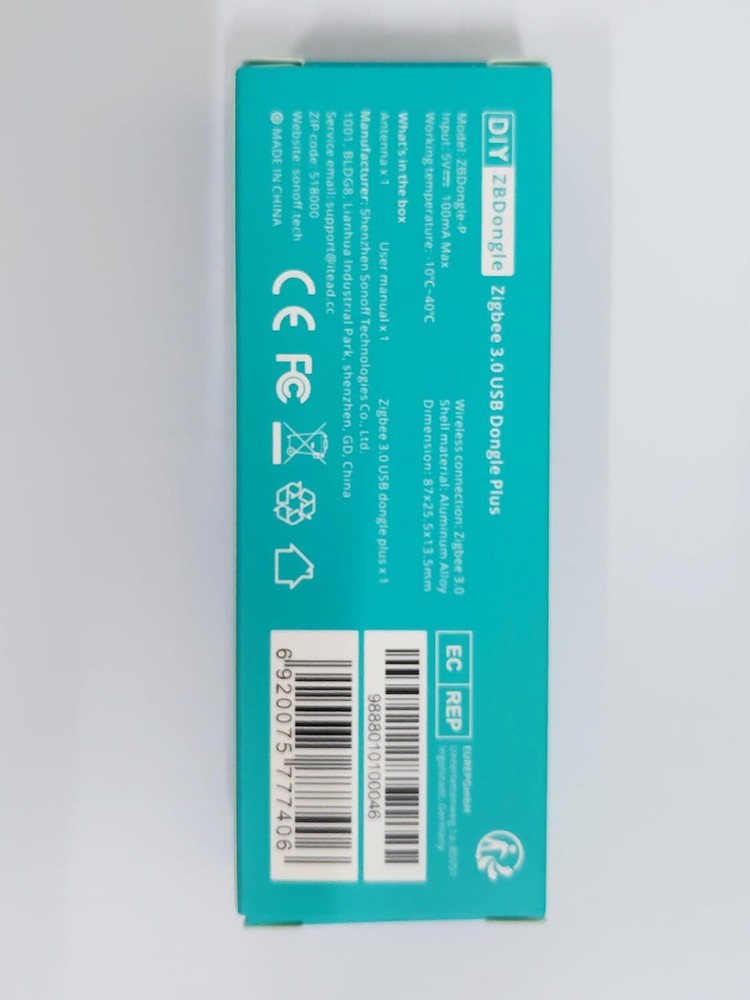 SONOFF Zigbee USB Dongle Plus Gateway for Home Assistant, IoBroker, Zigbee2MQTT