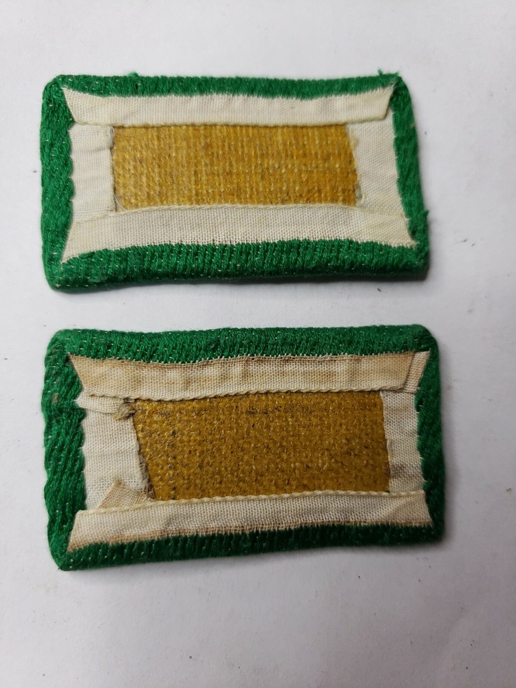 WWII German Collar Tab set of 2 Green