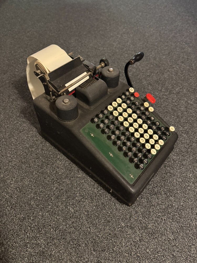 Burroughs adding machine vintage counting machine good condition but needs tape.