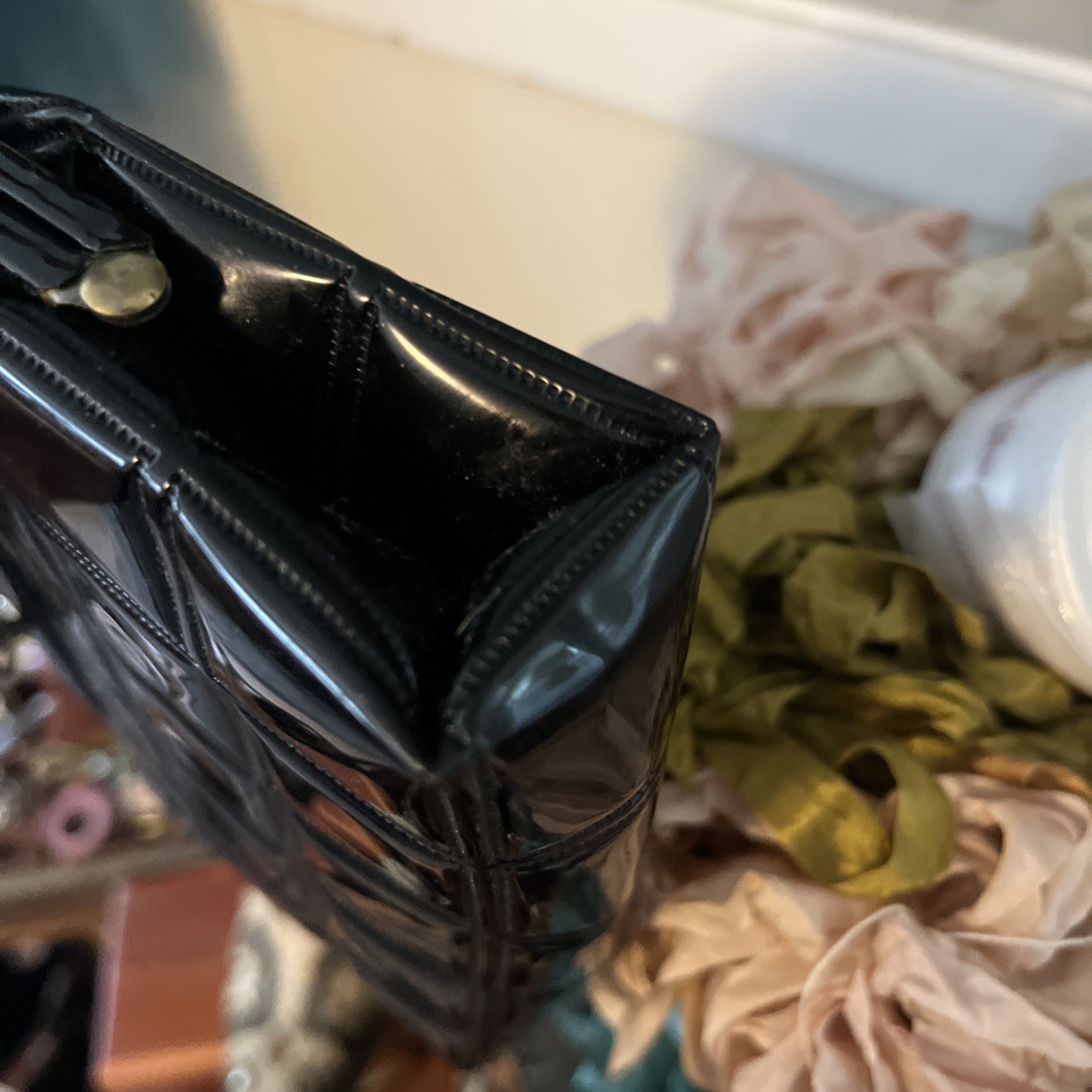 Fabulous Deco Antique Vintage Bagline of California clutch purse chocobar look