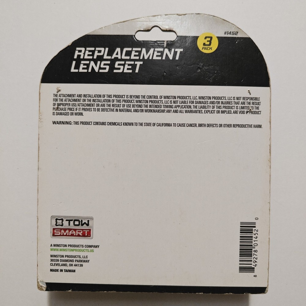 TowSmart Replacement Lense Kit (2-Pack) Missing "Medium Size Lens" Includes 2