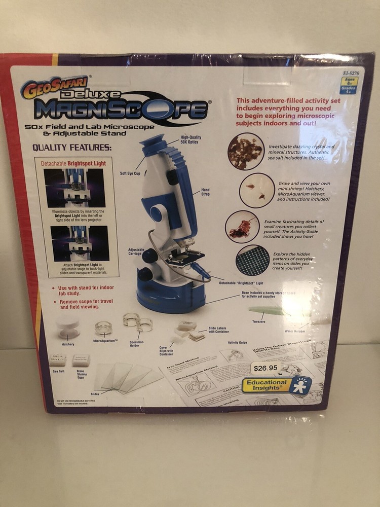 Educational Insights GeoSafari Deluxe Microscope-Sealed In Original Packaging