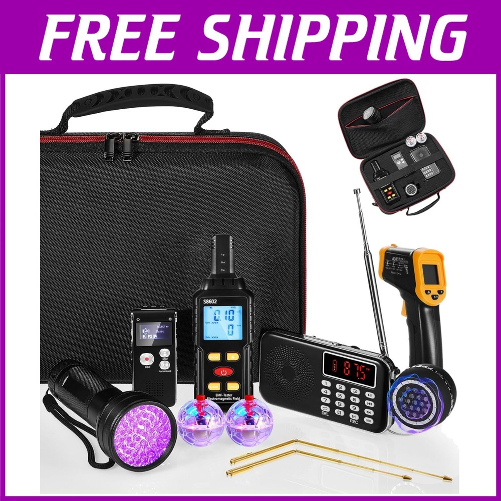 Paranormal Investigation Kit - UV Flashlight, Thermometer