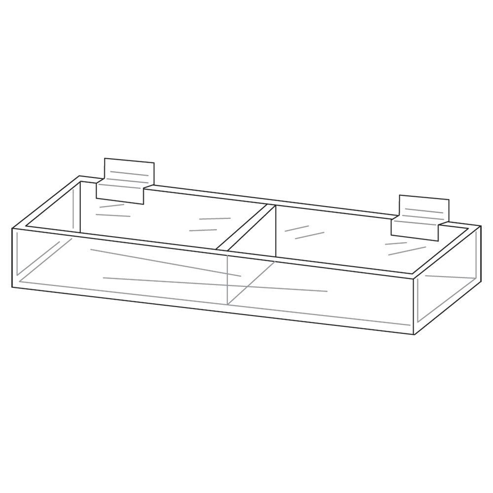 Double Acrylic Display for Slatwall