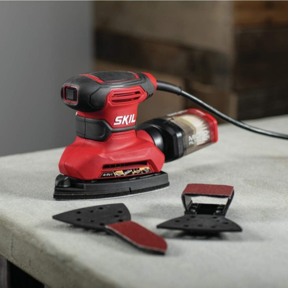 Corded Multi-Function Detail Sander - 1.2 Amp, Micro-Filter & 3 Attachments