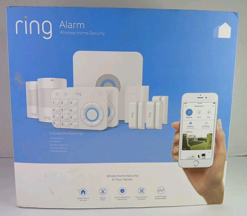 Ring Alarm Wireless Home Security 2nd Generation Z Wave Plus Untested Incomplete
