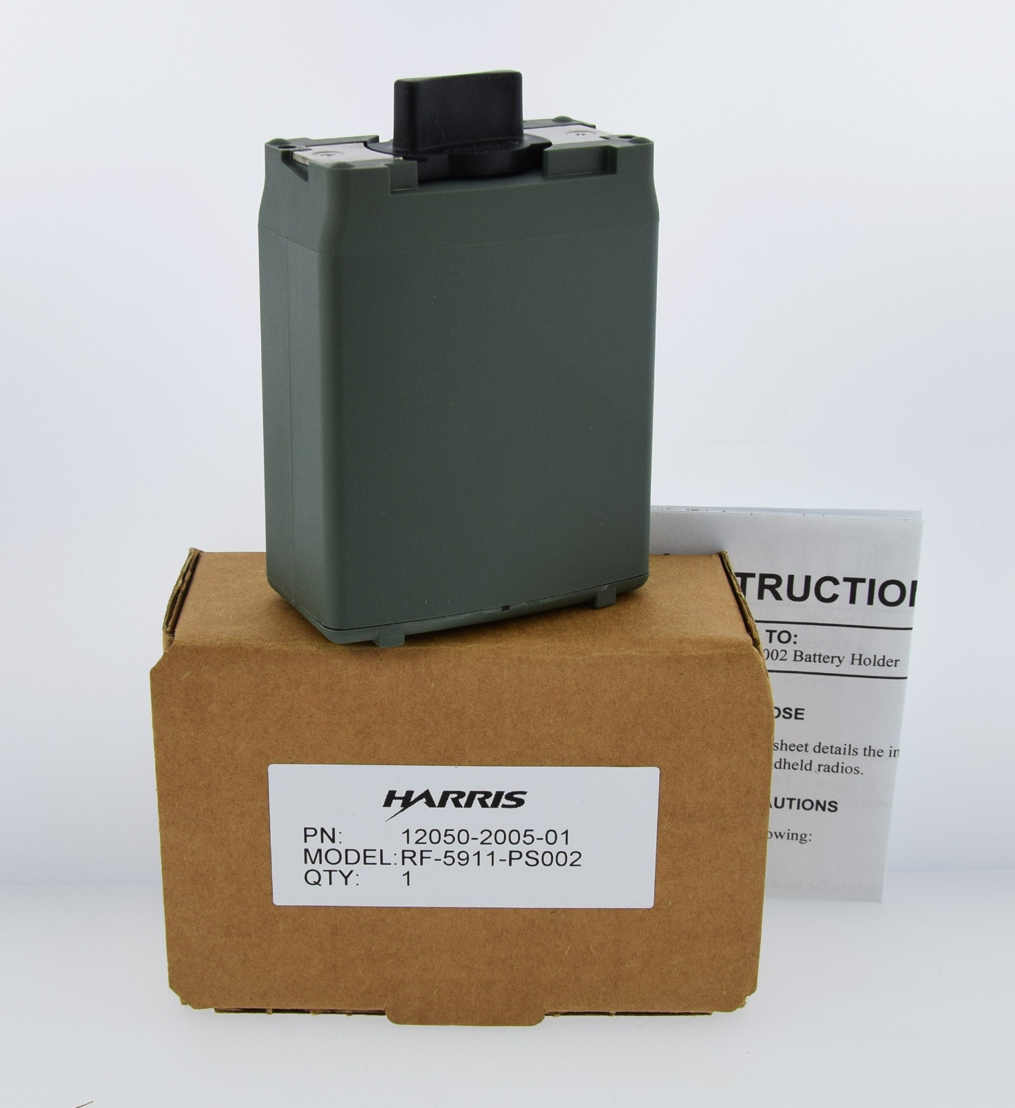 HARRIS MILITARY PRC-152 RADIO L123 BATTERY HOLDER RF-5911-PS002 12050-2005-01