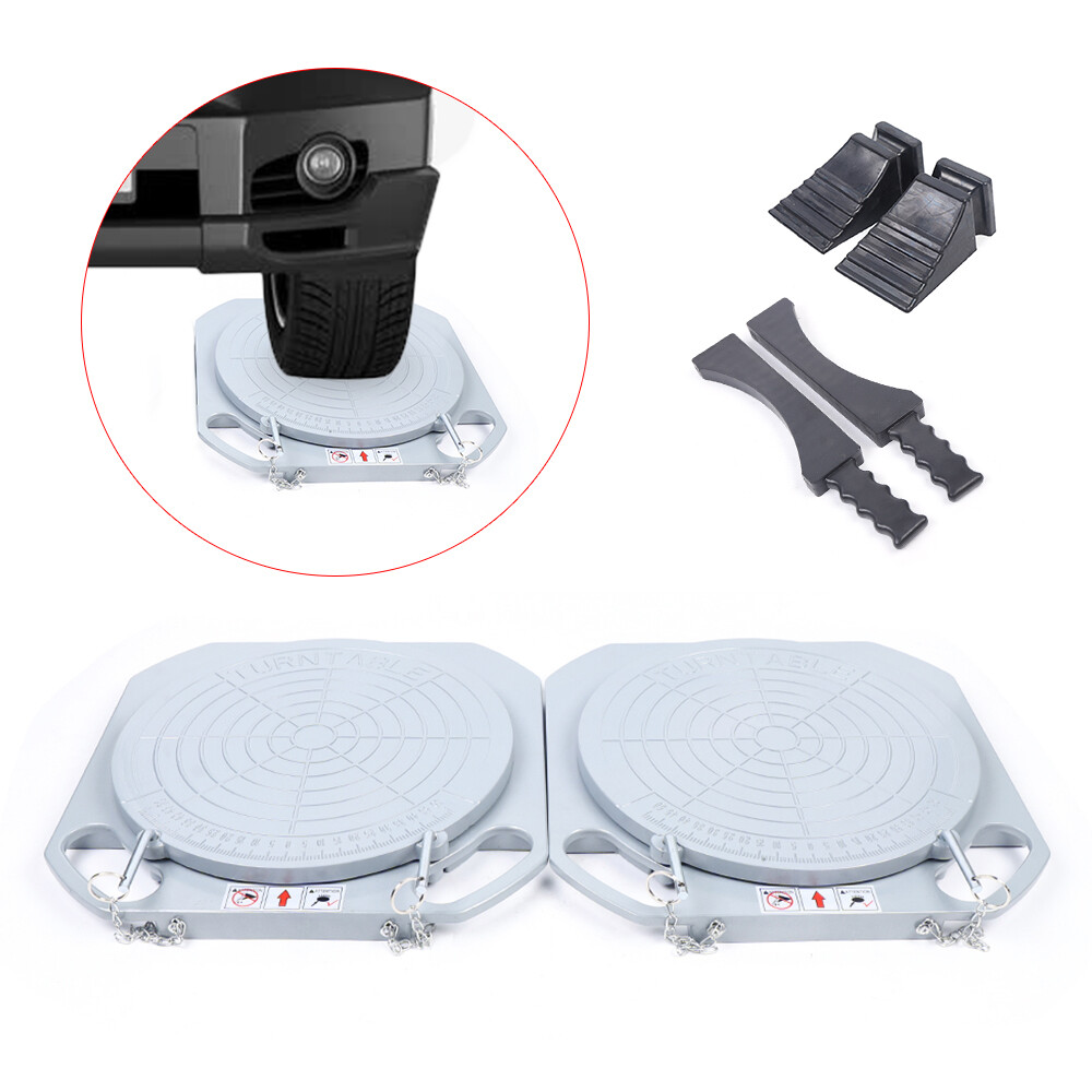 2PCS Car Wheel Alignment Turn Plates Kit, Wheel Alignment Machine Angle Plates